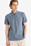 100% Cotton Regular Fit Zipper Collar Polo T-Shirt F9870Ax26Sp
