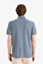 100% Cotton Regular Fit Zipper Collar Polo T-Shirt F9870Ax26Sp - 5