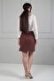 Women's Pleated Detailed Corseted Short Skirt - 4