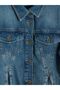 Lcw Vision Shirt Collar Women's Jean Jacket - 7