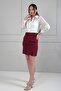 Women's Pleated Detailed Corseted Short Skirt - 3