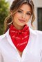 Ataturk Signed Red Cotton Bandana Square Bandana Hair Band - 2