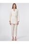 Cotton Lyocell Double Suit with Rope Belt Detail Cream - 2