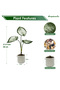 55cm Artificial Caladium Tree Faux Plant with White Pot, Fake Plants for Office Patio Home Decor - 8