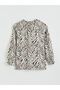Lcw Grace Tie Neck Patterned Blouse - 6