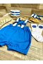 Sailor Concept Handmade Custom-Made Baby Boy Bow Tie Salopet Bow Tie Socks Crown Set - 4