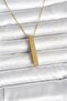 Gold Color Ayetel Kürsi Written Bar Pendant Necklace - Ebj260418W41931