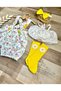 Baby Girl Daisy Birthday Concept Handmade Custom-Made Floral Salopet Buckle Bustier Socks Set