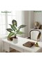 55cm Artificial Alocasia Tree Faux Plant with White Pot for Indoor Office Garden patio Home Decor - 2
