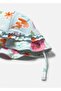 Baby Girl Patterned Long Sleeve Swimsuit Hat Set Light Blue 1634 - 3