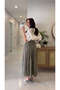 Yerlana Khaki Plaid Skirt - 3