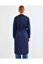 5853 Double-Breasted Collar Trench Coat - Navy - 5
