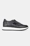 Men's Black Genuine Natural Leather Sneaker Shoes with Eva Sole and Laces, Size 39-45-46 - 5