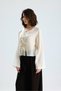 Women's Yellow Tencel Fabric Blouse with Lace Detail and Buttons 31043 - 3