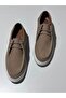 Nubuck Beige Leather Men's Classic Shoes - 5