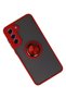 Zengemtx New Galaxy S21 Fe Case Montreal Silicone Cover with Ring (95714) - Red - 2
