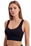 Women's Black Extra Firming Corset Bustier with Thick Straps and Pads - 3