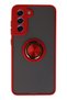 Zengemtx New Galaxy S21 Fe Case Montreal Silicone Cover with Ring (95714) - Red