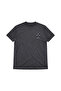 Men's Large Size Anthracite Crew Neck Short Sleeve Central T-Shirt 3Xl-4Xl-5Xl-6Xl - 4