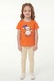 Printed Short Sleeve Girls' T-Shirt B7