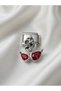 Select & Combine) Buy 3 Get 2 Red Stone Swan Italian Bracelet Compatible Charms 316L