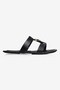 Women's Slippers with Double Straps and Gold Buckle Maral Black - 2