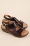 Women's Genuine Leather Special Orthopedic Comfortable Sandals with Removable Soles Yprk.460 Brown Honeycomb - 2