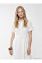 Xside Openwork Waist-Slit Shirt Dress - 2