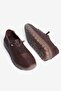 Women's Genuine Leather Casual Shoes Comfortable Flexible Sole Elastic Lace-Up Vexor Brown - 3