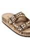 26Y106 Women's 36/41 Stone Double-Strapped Cork Sole Premium Slippers - 4