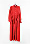 Red Tiered Maxi Shirt Dress