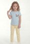 Printed Short Sleeve Girls' T-Shirt B12 - 2
