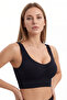 Women's Gathering Padded Bustier with Thick Straps, Flexible Black, Pack of 3 - 5