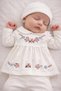 Seasonal Spring Branch Embroidered Cotton Newborn Baby Girl Hospital Discharge Bodysuit Set 5-Piece - 2