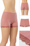 Women's Ribbed Lace Shorts - Dusty Rose L