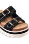 26Y221 Women's 36/41 Thick Sole Double-Strapped Stone Premium Slippers - 7