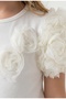 Girl's Ecru Rose Detailed Shorts Set-1004,01 - 4