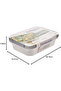 10 pcs Rectangular Aluminium Containers with Lid 1850 cc - 2