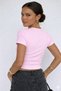 Cotton Ribbed Knitted Crop T-Shirt - 2