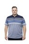 Men's Plus Size Melange Air Force Polo Collar Short Sleeve Striped T-Shirt 3Xl-4Xl-5Xl-6Xl