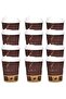 12 pcs Paper Ripple Cups 12 oz with Lid Brown