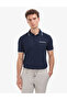Navy Blue Regular Fit 100% Cotton Buttoned Polo Collar T-Shirt 50327859-Vr033