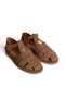 Women's Tobacco Genuine Leather Cage Gladiator Handmade Band Buckle Adjustable and Rubber Sole Sandals Summer Shoes R004 - 2