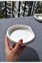 2 Pieces Porcelain Curved Mini Oven Dish Small Size Presentation Plate Appetizer Salad Plate 14 cm Asymmetrical - 2