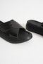 Dallas Premium Daily Black Knitted Printed Genuine Leather Women's Slippers - 5