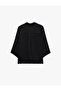 Aerobin Devrik Collar 3/4 Sleeve Satin Blouse - 5