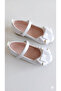 White patent leather girls' ballet flats - 3