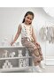 Girl's linen summer holiday crop top and bottom casual set - 3