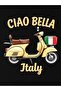 Unisex Ciao Bella Italy Printed Oversize Crew Neck T-Shirt - 2
