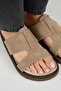Sabrina Women's Genuine Leather Double-Strapped Mink Slippers - 3